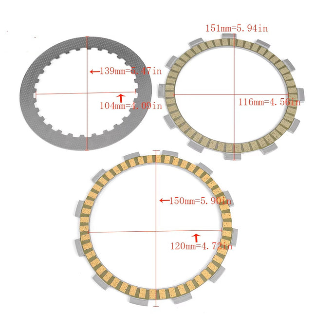 Clutch Friction Disc Plate Suzuki Intruder M Vz Vx VL800T VZ400 Boulevard Marauder