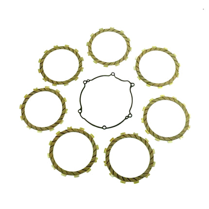 Clutch Friction Plate Set Kawa KX125 03-08, Athena P40230063, With Gasket