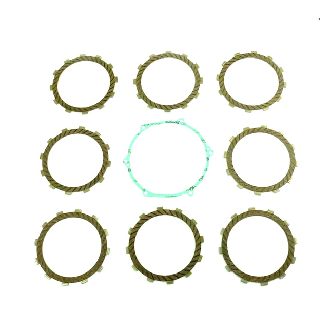 Clutch Friction Plate Set Kawa KX250 92-93, Athena P40230069, With Gasket