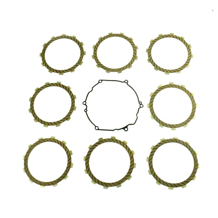 Clutch Friction Plate Set Kawa KX250 05-08, Athena P40230071, With Gasket