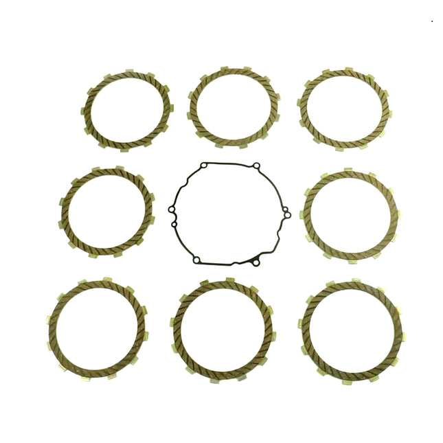 Clutch Friction Plate Set Kawa KX250 05-08, Athena P40230071, With Gasket