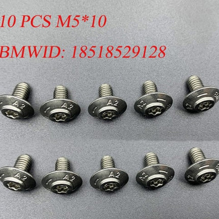 BMW Stainless Steel Shell Screws Bolts M5x10 Pack Of 10 18518529128