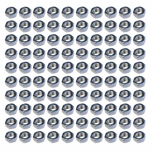 Standard Nut M8 X 1.25mm Bright Zinc Plated Pack Of 100