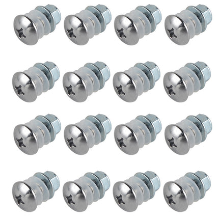 Plastic Fender Mounting Kit M6 x 16mm Bolt, Flange Nut & Nylon Washer Set - Pack of 16 - 64pcs