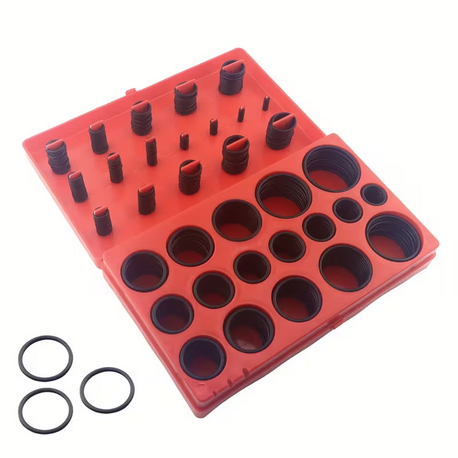 Assorted O-ring Kit 419PCS 32 Sizes 3mm-50mm Nbr Black Compartmented Case