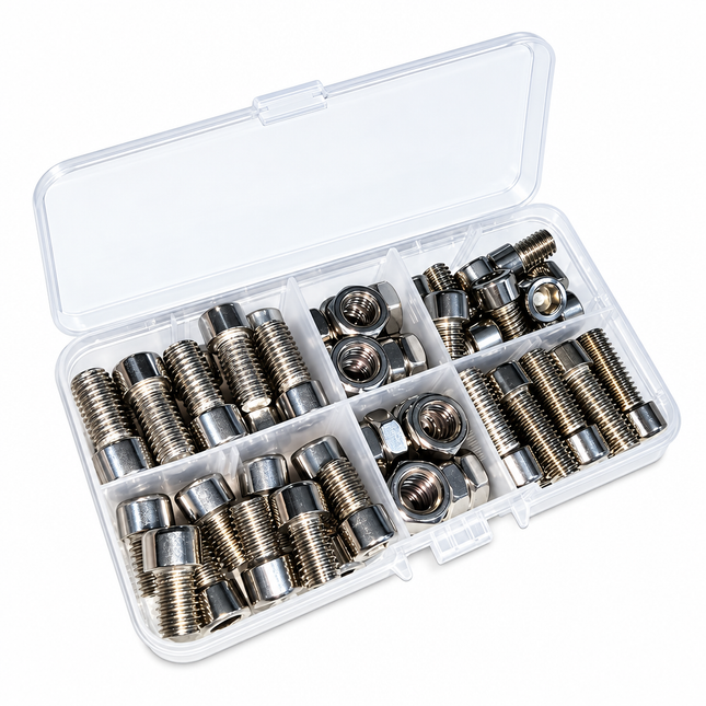 Assorted 60PCS M8 Stainless Steel Hex Socket Bolt And Nut Set Mixed Box
