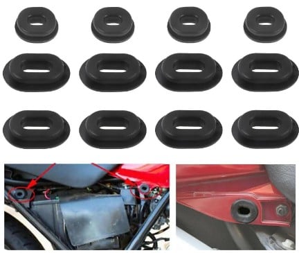 Assorted 12PCS Body Side Cover Rubber Grommet Honda Ct Cg CB125 Cl XL100 CB550 CB750