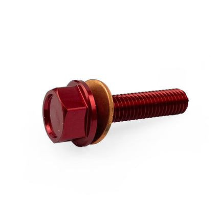Magnetic Oil Drain Plug M8x1.25, CRF 150R 450R 450X, Red
