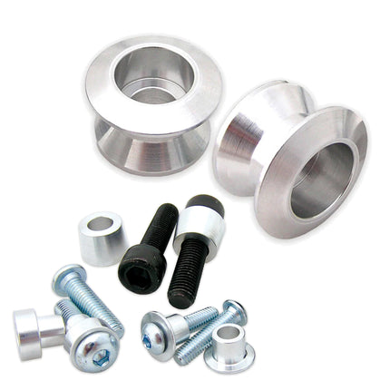 Swingarm Spool Univ Silver, Bolt Hardware 2009-SSS.S