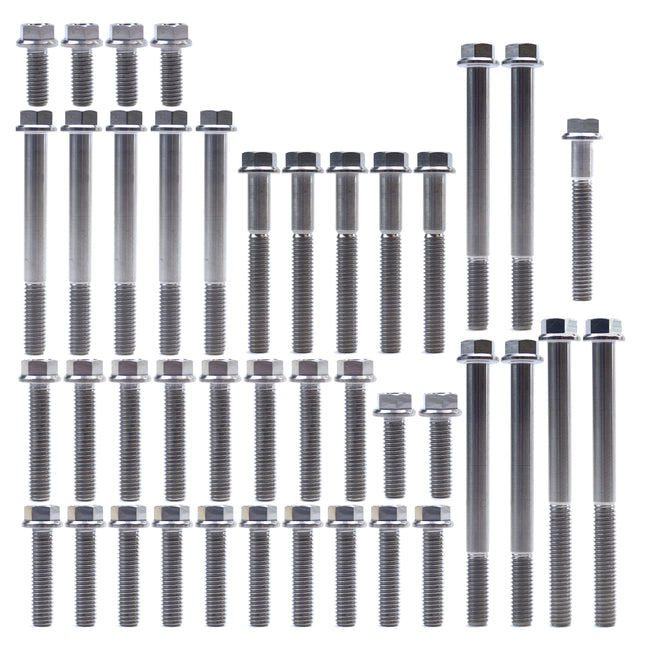 KTM Huq 250/350 Titanium Engine Bolt Kit, Kit Size 41 Bolts