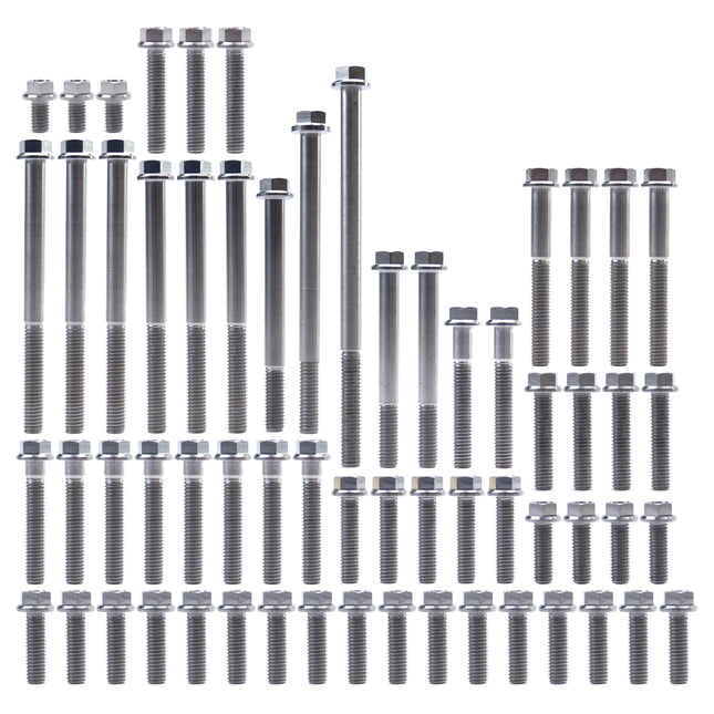 Engine Bolt Kit CR 250 R 86-91, Kit Size 61 Bolts !!! Made To Order !!! Titanium Bolt Kit