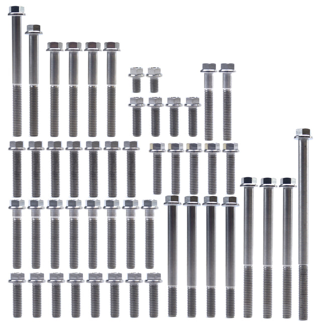 Engine Bolt Kit CR 500 R 86-01, Kit Size 49 Bolts !!! Made To Order !!! Titanium Bolt Kit