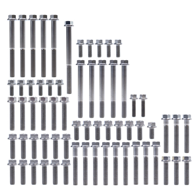 Engine Bolt Kit KTM Husq 250/300, Kit Size 65 Bolts !!! Made To Order !!! Titanium Bolt Kit