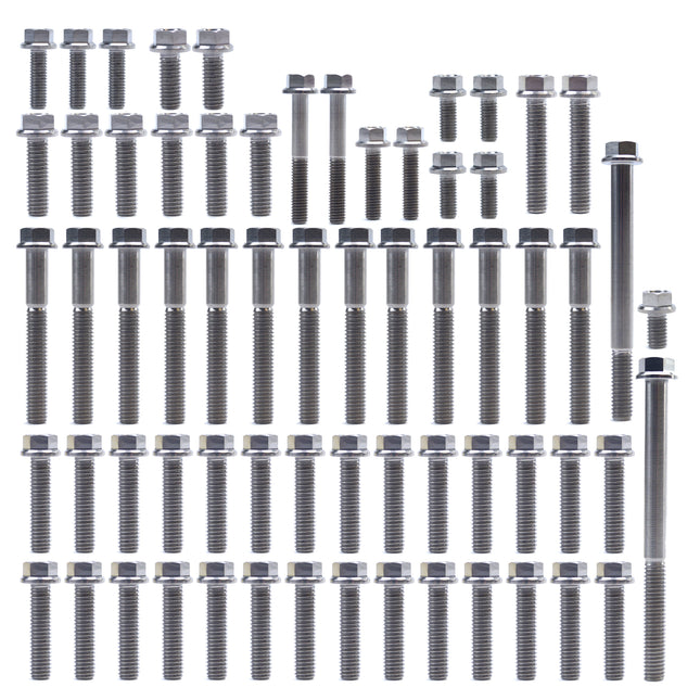Engine Bolt Kit KX 250 88-07, Kit Size 65 Bolts !!! Made To Order !!! Titanium Bolt Kit