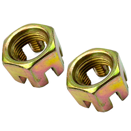 M16 Slotted Castle Nuts 2 Pack Wheel Axle Hub Zinc 8.8