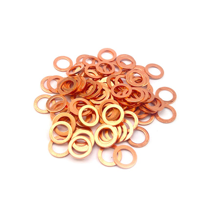 Copper Washer M12 Pack Of 100 ID12 OD18 W1.50mm