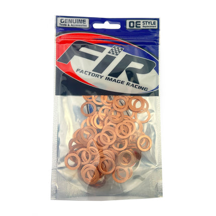 Copper Washer M12 Pack Of 100 ID12 OD18 W1.50mm