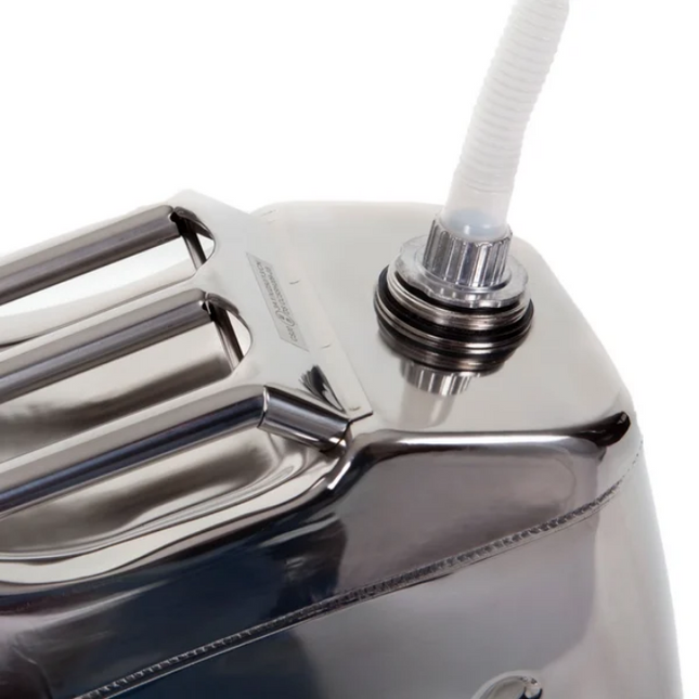 Jerry Fuel Can 20 Litres Stainless Steel Screw Top With Spout