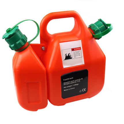 Dual 5L Fuel And 2L Oil Can 2 Stroke Strimmer Chainsaw Petrol 17058