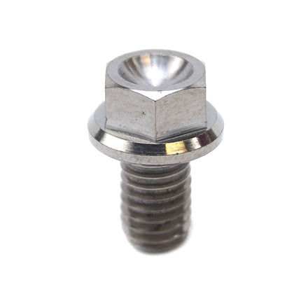 Titanium GR5 Bolt M6 x 10mm Each, Flange OD: 11mm / Hex Size: 8mm, /
