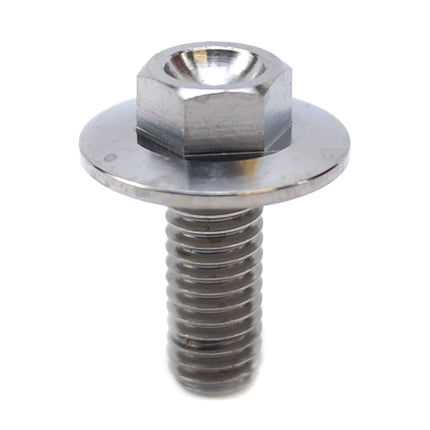 Titanium GR5 Bolt M6 x 15mm Each, Flange OD: 15.90mm / Hex Size: 8mm, / Panel Bolt Fixing Plastic