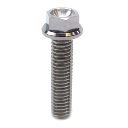 Titanium GR5 Bolt M6 x 25mm Each, Flange OD: 11mm / Hex Size: 8mm, /