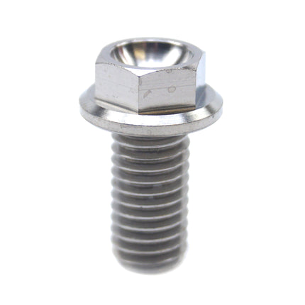 Titanium GR5 Bolt M8 x16mm Each, Flange OD: 14mm / Hex Size: 10mm, /