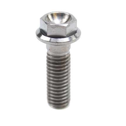 Titanium GR5 Bolt M8 x 25mm Each, Flange OD: 14mm / Hex Size: 10mm, /