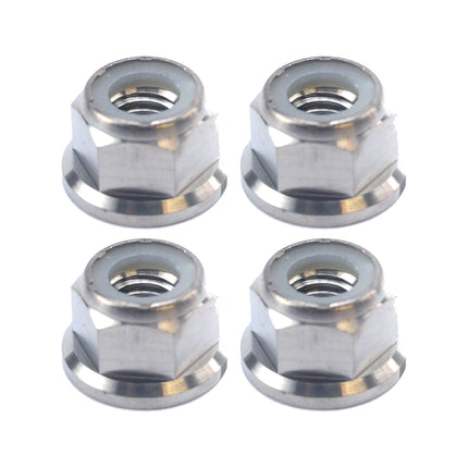 Titanium GR5 M8X1.25mm Nut, Nylon Flange / Grade 5 / PK4
