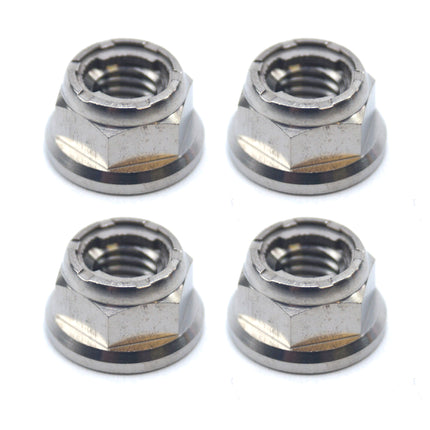 Titanium GR5 M6X1.00mm Nut, Ti Insert Flange / Grade 5 / Each