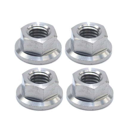 Titanium M8X1.25mm Flange Nut, Titanium Grade 5 / Pack Of 4