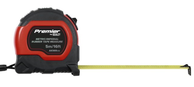 Sealey Rubber 5M x 19mm Tape Measure AK98912