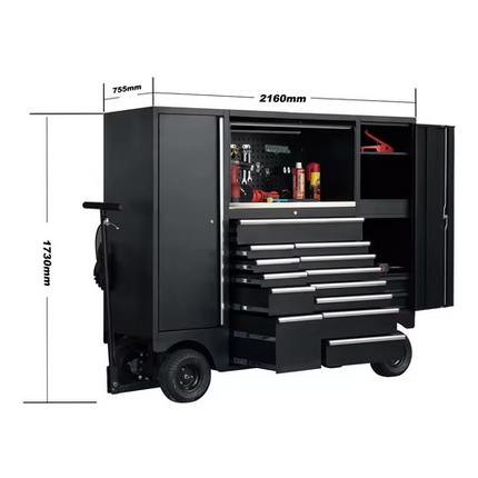 85 Black 13 Draw Utility All Terrain Heavy Duty Tool Box Chest