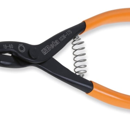 External Circlip Pliers Straight Pattern PVC Handles 175mm - Beta Tools 1036 175