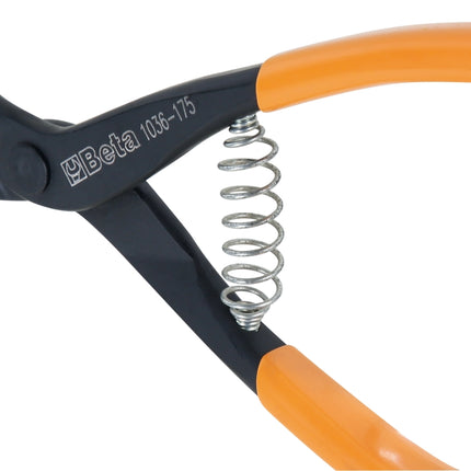 External Circlip Pliers Straight Pattern PVC Handles 175mm - Beta Tools 1036 175