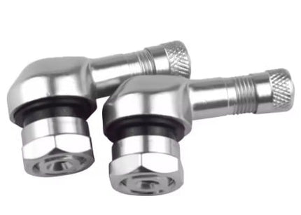 Tire Valve Stem Pair Universal 90 Degree Aluminum Cnc 10.1mm 7.8mm Motorbike Scooter Bike