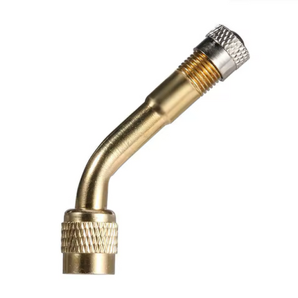 Tyre Tube Valve Extension 45 Degree Brass Angle Adaptor Cap Truck Car Moto Bike