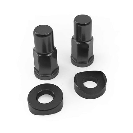 Rim Lock Nut With Spacer Washer Kit - Black Aluminium