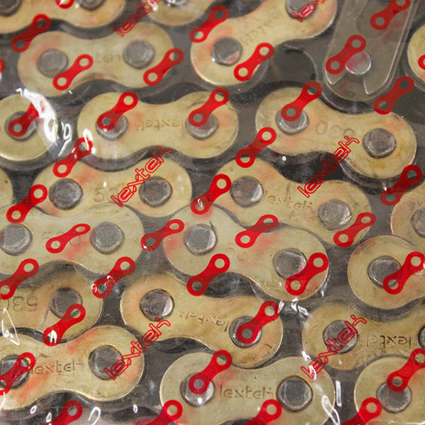Lextek Motorcycle Drive Chain 428-122 Links Gold