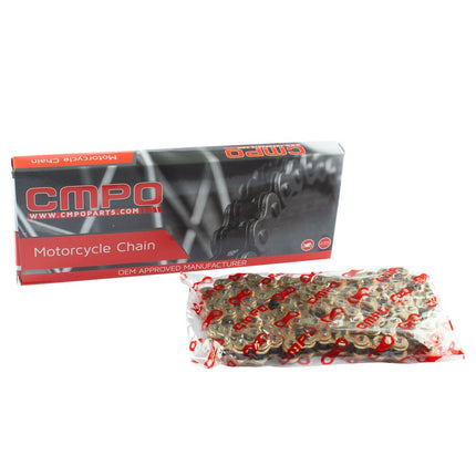 CMPO Motorcycle O-Ring Drive Chain 530-118Links Gold
