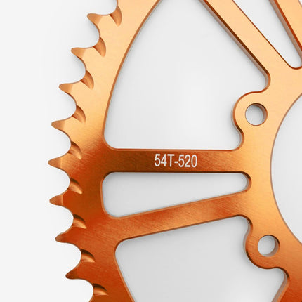 Full-E Charged Rear Sprocket 520-54T for Komodo / Ultra Bee Orange