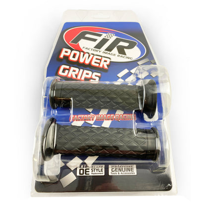 Grip Set Classic Retro Black Honda Suzuki Kawasaki Triumph Royal Bobber