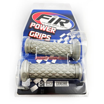 GRIP SET CLASSIC RETRO GREY, Honda Suzuki Kawasaki Triumph Royal Bobber