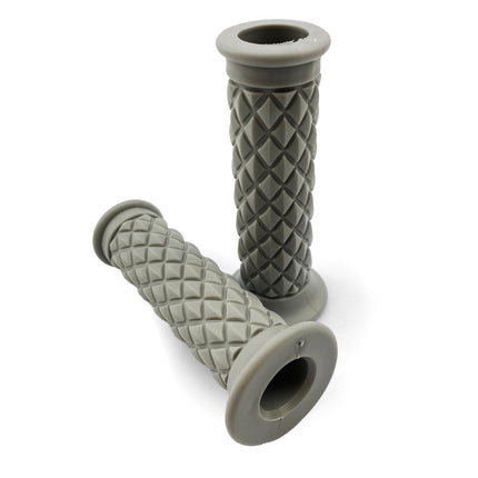 GRIP SET CLASSIC RETRO GREY, Honda Suzuki Kawasaki Triumph Royal Bobber