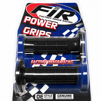 Full Waffle Grips Black 22 25mm CR CRF Xr YZ WR Ttr KX KLX RMZ Rmx RM Tc Te Fc Fe ATV