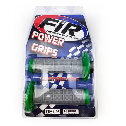 Lock On Grips Half Waffle, Soft Grey/green, MX-08752GN, Odi Style, FIR