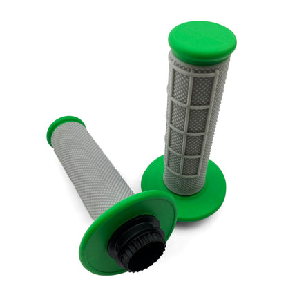 Lock On Grips Half Waffle, Soft Grey/green, MX-08752GN, Odi Style, FIR