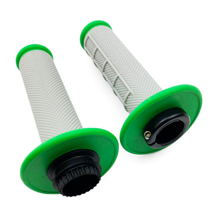 Lock On Grips Half Waffle, Soft Grey/green, MX-08752GN, Odi Style, FIR