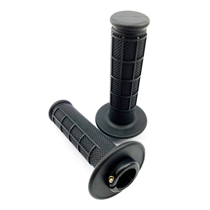 Lock On Grip Set 16-18 KTM Husq 4-STROKE, Half Waffle Soft Black, Odi Style, FIR