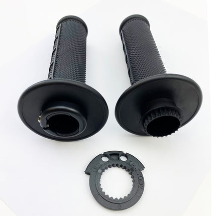 Lock On Grip Set 16-18 KTM Husq 4-STROKE, Half Waffle Soft Black, Odi Style, FIR